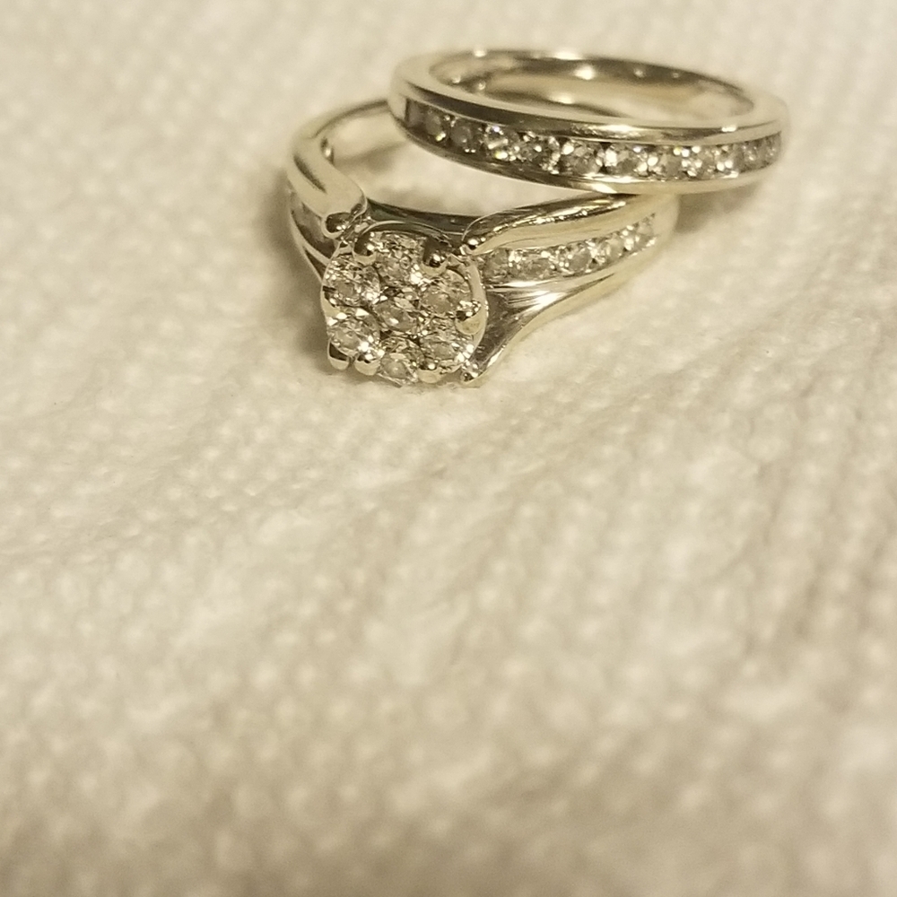White gold wedding set!